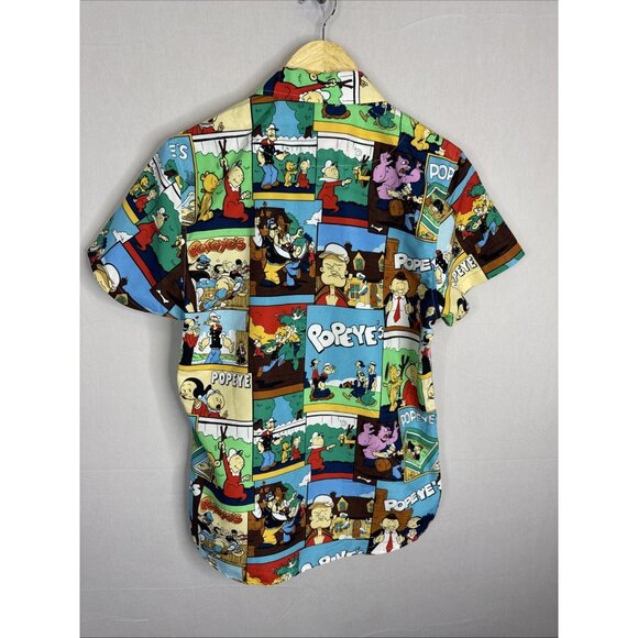 Phat Farm Popeye Comic All-Over Print Button Shirt Men’s M Cartoon Style - Picture 5 of 5